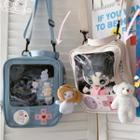 Pvc Panel Rabbit Embroidered Crossbody Bag / Bag Charm / Set
