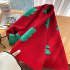 Christmas Tree Knit Scarf