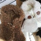 Set: Faux Shearling Trapper Hat + Cape