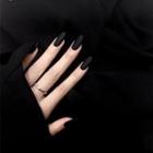 Matte Plain Faux Nail Tips 455 - Black - One Size
