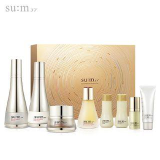 Su:m37 - Secret Repair Special Set (2018 Edition): Toner 150ml + 20ml + Emulsion 130ml + 20ml + Concentrated Cream 20ml + Serum 8ml + Secret Essence 30ml + Skin Saver Essential Cleansing Foam 40ml 8pcs