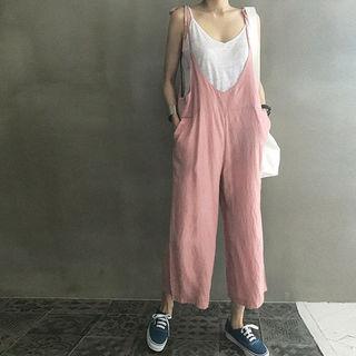 Beribboned-strap Jumper Pants