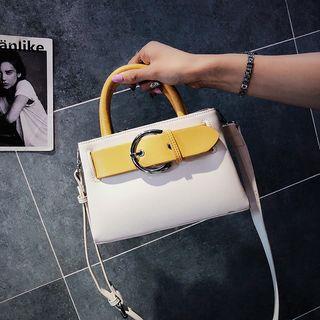 Faux Leather Belt Detail Crossbody Bag