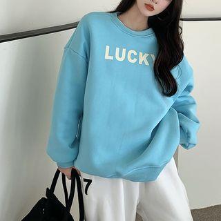 Fleece-lined Loose-fit Pullover In 6 Colors