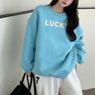 Fleece-lined Loose-fit Pullover In 6 Colors