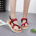 Toe-loop Adhesive Strap Sandals