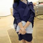 Tie-neck Long-sleeve Dress