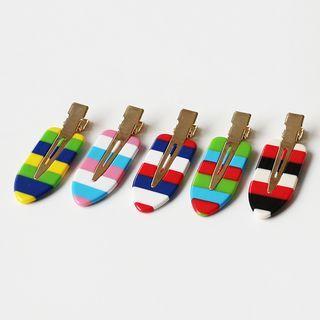 Color Block Striped Hair Clip