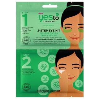 Yes To - Yes To Cucumbers: 2-step Buh Bye Bags & Dark Circles Eye Kit 2 Eye Masks; Eye Treatment 0.25 Fl Oz / 8 Ml