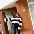 Wool Blend Striped Oversized Sweater