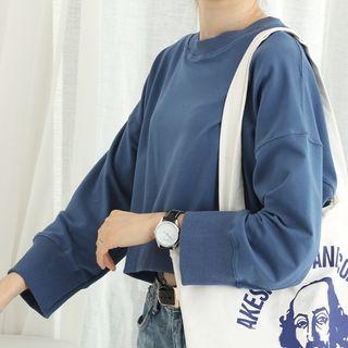 Plain Cropped Sweatshirt
