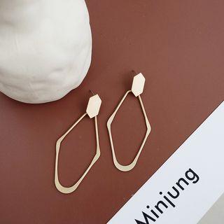 Cut-out Geometry Drop Earring 1 Pair - As Shown In Figure - One Size