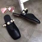 Faux Pearl Band Mules/ Faux Pearl Mules