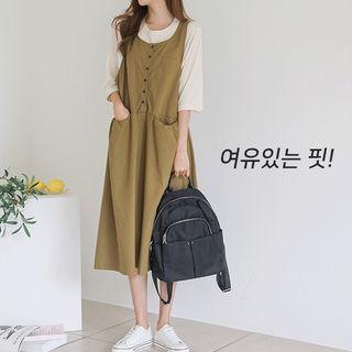 Pocket-detail Long Jumper Dress