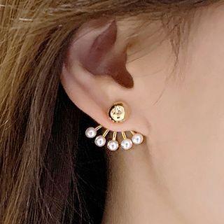 Faux Pearl Swing Earring 1 Pair - One Size