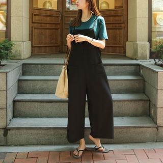 Double-strap Wide-leg Jumpsuit