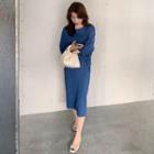 Long-sleeve Plain T-shirt / Skirt