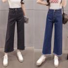 Frayed Wide Leg Jeans