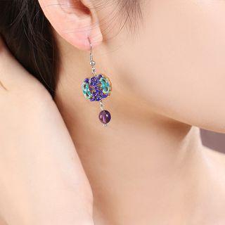 Beaded Cloisonne Dangle Earring