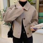 Single Breasted Coat Oatmeal - One Size