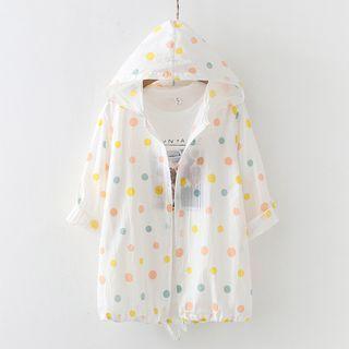 Elbow-sleeve Dotted Light Jacket