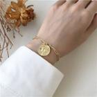Alloy Coin Bracelet Gold - One Size