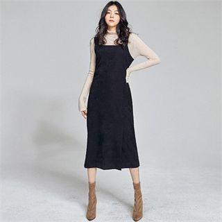 From Seoul H-line Oxford Pinafore Dress