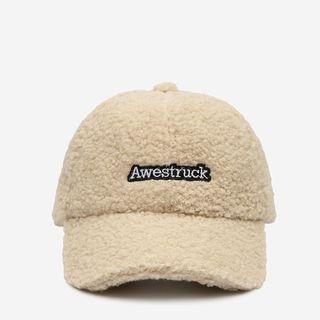 Lettering Embroidered Fleece Cap