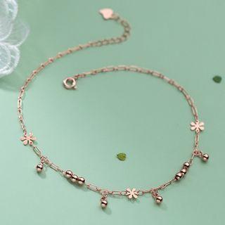 Flower Sterling Silver Anklet
