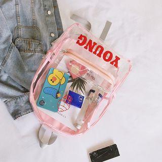 Lettering Clear Backpack
