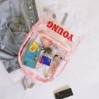 Lettering Clear Backpack