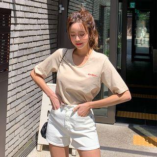 Beautiful U-neck Printed T-shirt