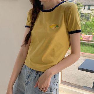 Short-sleeve Fruit Detail T-shirt