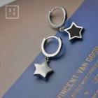 Star Drop Mini Hoop Earring 1 Pair - As Shown In Figure - One Size