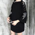 Letter Hoop 3/4-sleeve T-shirt