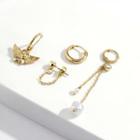 Set: Angel / Alloy / Faux Pearl Earring (various Designs) 1918 - Silver - One Size