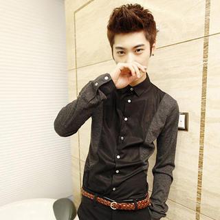 Two-tone Paneled Shirt