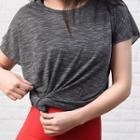 Short-sleeve Tie-front Sports T-shirt