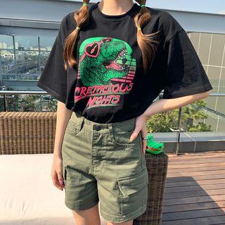 Dinosaur Print Boxy T-shirt
