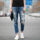 Ripped Cropped Jeans