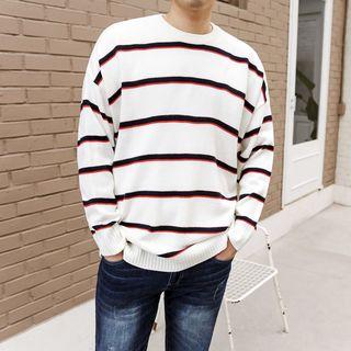 Plus Size Striped Sweater