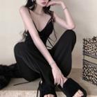 Lace Camisole Top / Bootcut Jumper Pants