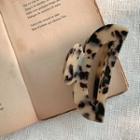 Leopard French Hair Claw Beige - One Size
