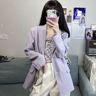 Single-breasted Blazer Purple - One Size