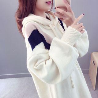 Paneled Knit Hoodie Dress