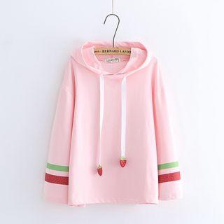 Strawberry Embroidered Hoodie