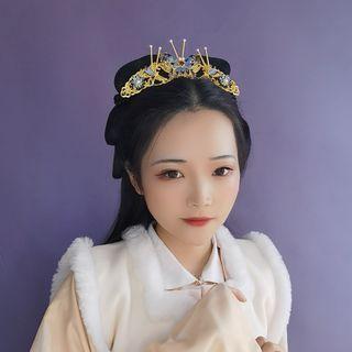 Retro Butterfly Alloy Hair Stick Y13 - Hair Crown - One Size