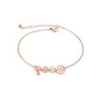 Simple Temperament Plated Rose Gold Geometric Round Bell 316l Stainless Steel Anklet Rose Gold - One Size