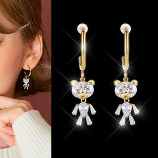Bear Drop Earring As Shown In Figure - One Size