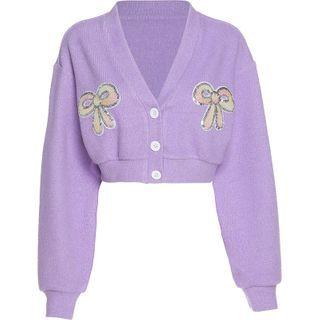 Ribbon Cropped Cardigan